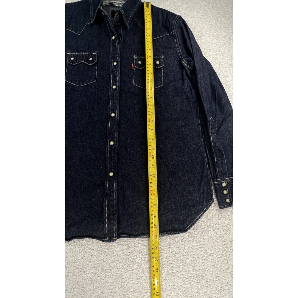 Levi's Shirt Mens L 1998 Universal Studios Wardrobe Denim Western Pearl Snap EUC - Picture 14 of 16